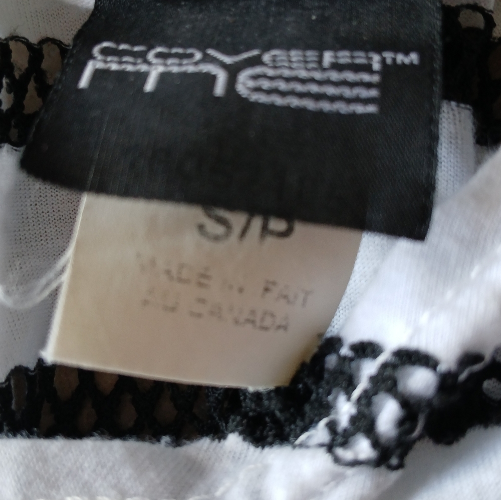 Cover Me Black and White Striped Dress Swim Cover Up Size S/P - Picture 3 of 5